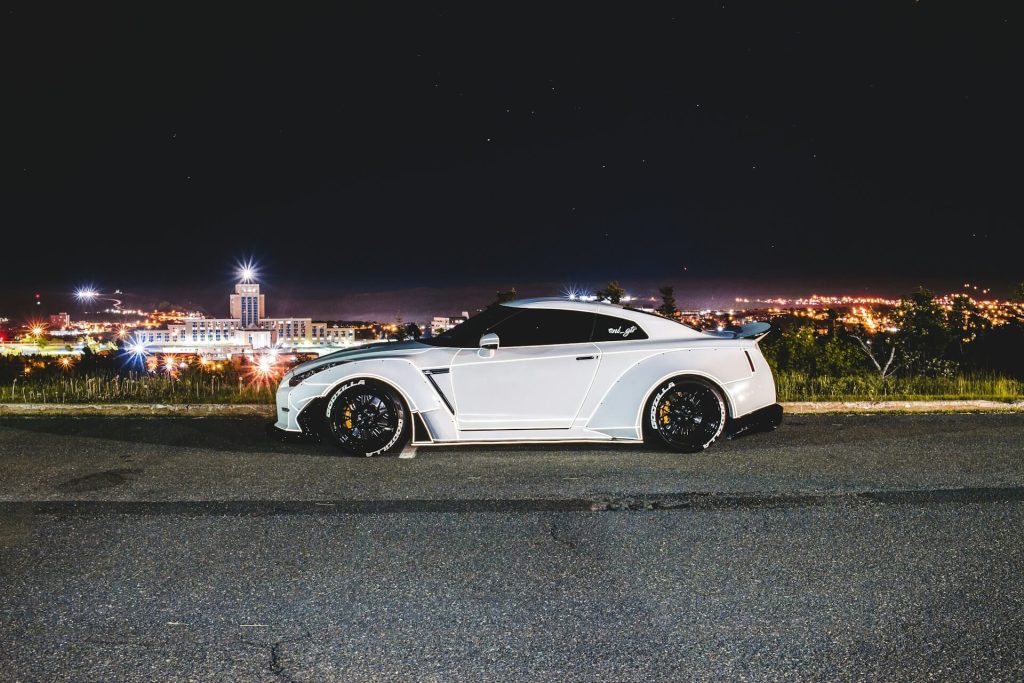 remaps exeter 6 white sports car at night